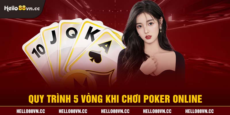 Quy trình 5 vòng khi chơi Poker online