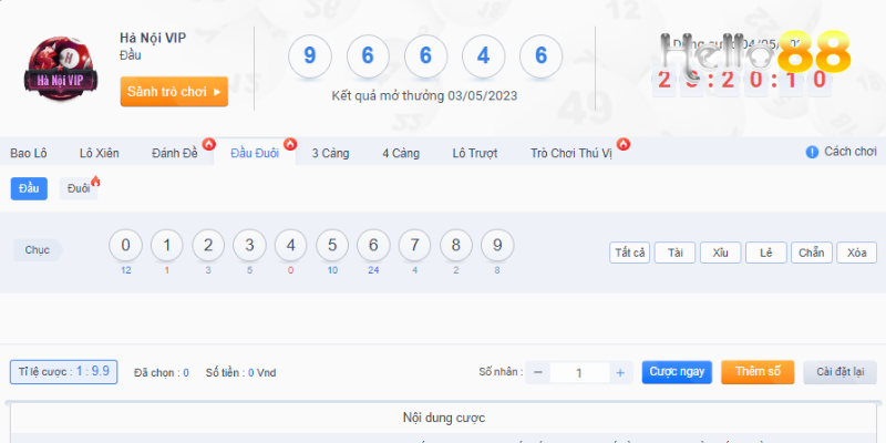 Xổ số Hà Nội Vip Hello88 rất được yêu thích